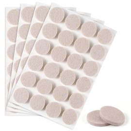 moinkerin 96 Pieces Felt Furniture Pads, 20mm Round, Beige, Anti Scratch, for Furniture Feet