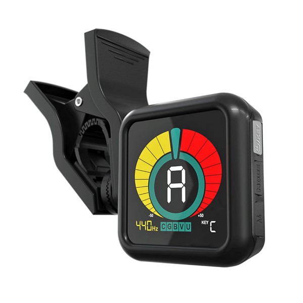 KLIQ UberTuner, Professional Clip-On Tuner for All Instruments, Guitar, Ukulele,