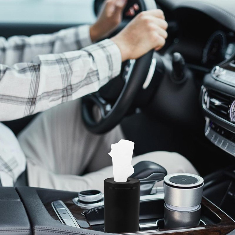Alipis Car Tissue Holder Tissue Tubes Round Car Tissue Box