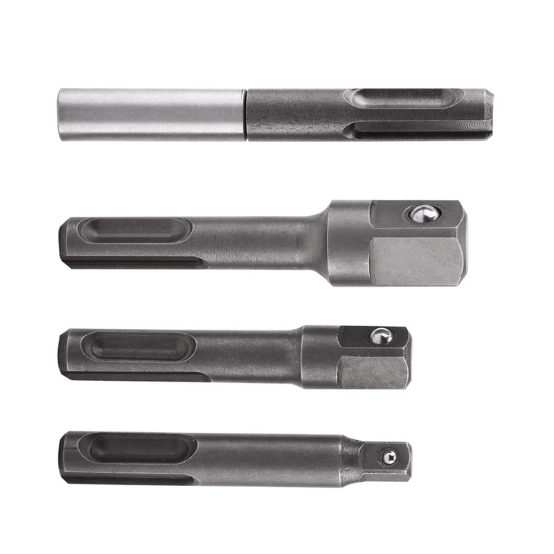 SDS Plus Shank to 1/4 Hex Socket and 1/4-3/8-1/2 Square