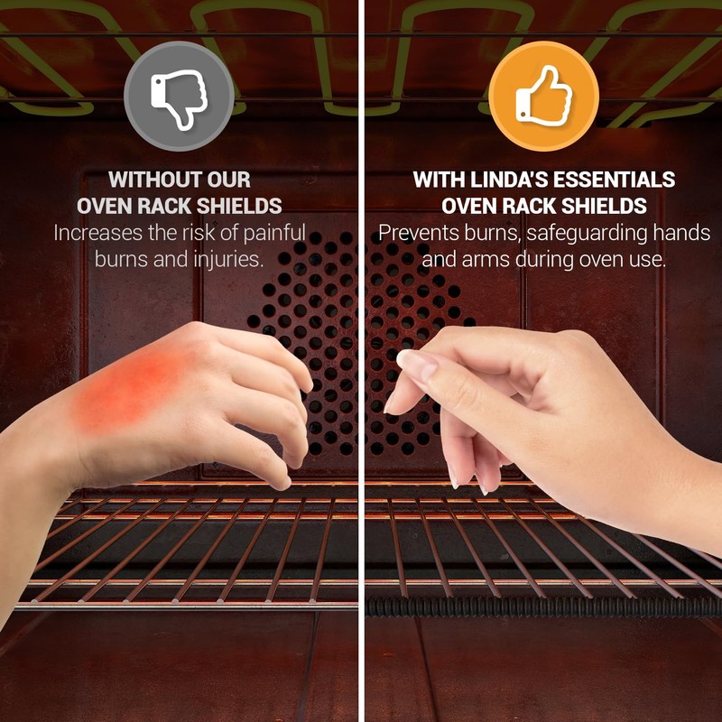 Silicone Oven Rack Shields by Linda’s Essentials (2 Pack) |