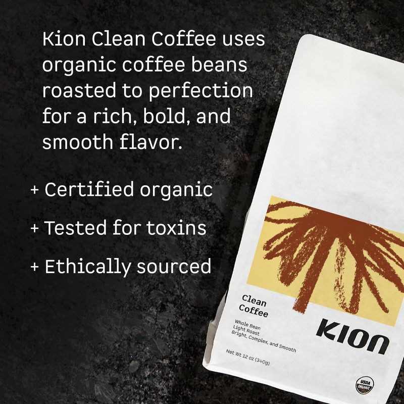Kion Clean Coffee - Organic Whole Bean Coffee - Light