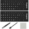 2PCS English Keyboard Stickers, Universal Replacement English Keyboard Letter with