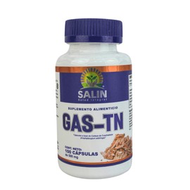 GAS-TN - Gastritis, Problemas Digestivos, Adiós Acidez, Agruras, Úlcera Gástrica, Colitis, Carbón Vegetal, Carbón de Coco, Equinacea, Manzanilla, Semillas de Fenogreco, Albahaca Sylvestre, Anis Verde, 100 cápsulas.