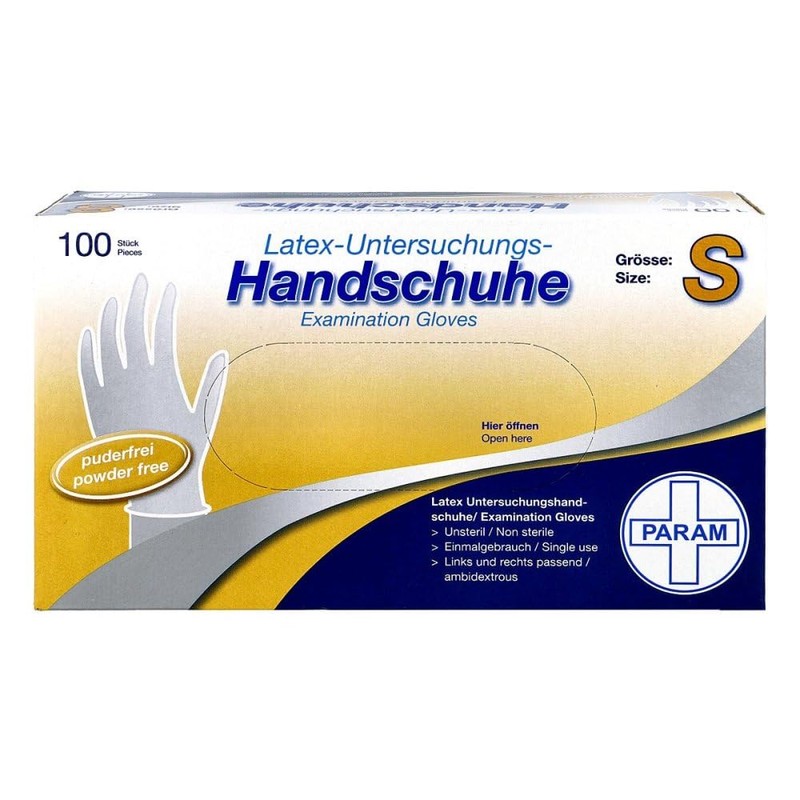 Disposable Latex Powder-Free Gloves S Pack of 100