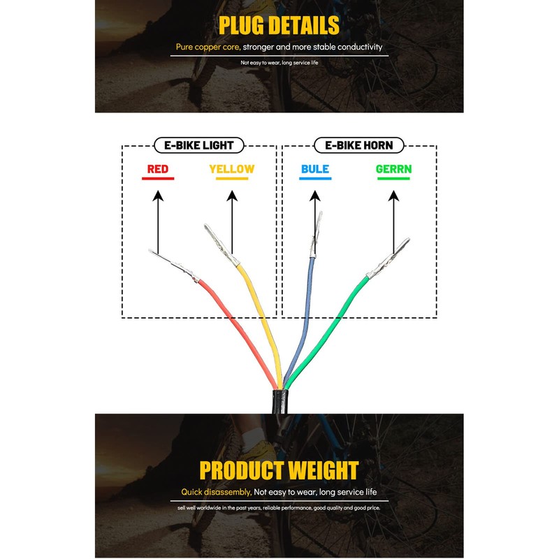 Electric Bike Light Horn Switch, 12‑72V 22.2mm/0.87in Scooter Handlebar Switch