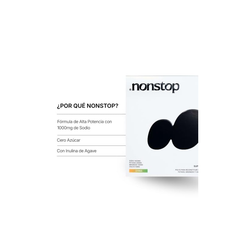 nonstop Electrolitos en Polvo Sin Azúcar Keto | Caja 30