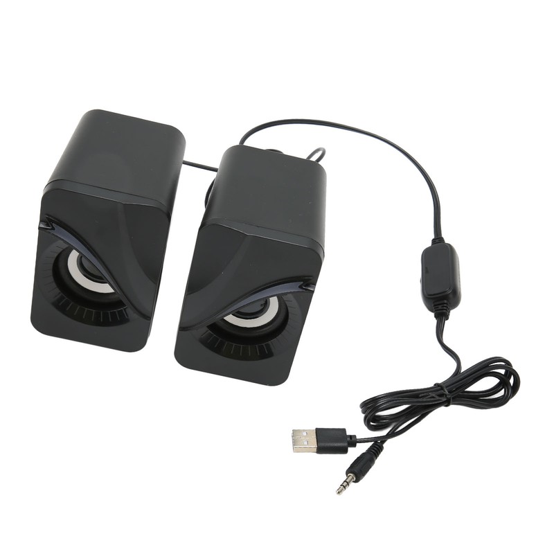 Computer Speaker USB Powered Wired Volume Control Mini Desktop Speaker