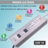 NISICO 12V LED Power Supply 200W Low Voltage Transformer Adapter,AC100-130V