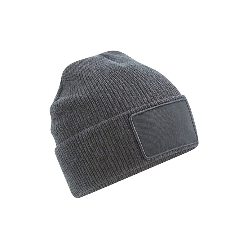 Beechfield - Removable Patch Thinsulate™ Cuffed Beanie - Soft-Touch Acrylic