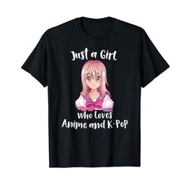 Anime Girl Fan Art Just A Girl Who Loves Anime & Kpop T-Shirt