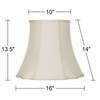 Creme Large Bell Cut Corner Lamp Shade 10" Top x