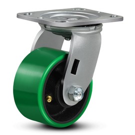 FOVERSWIVE 4"x2" Caster Wheels- Heavy Duty Casters, Polyurethane Casters Wheel, Capacity up to 800 Lb. Use for Platform Truck, U-Boat Cart, Workbenches (1 Swivel)