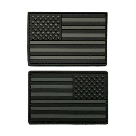 USA American Flag with Reversed Patch (2PC Bundle - PVC - 3.0 x 2.0 MTB19-19A)