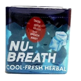 Nu-Breath Full Box of 12 Herbal Breath Fresheners Nubreath Mints New Packaging