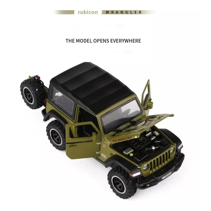 Jeep Rubicon A Escala Con Luces 1:32 Edición 1941 Wrangler
