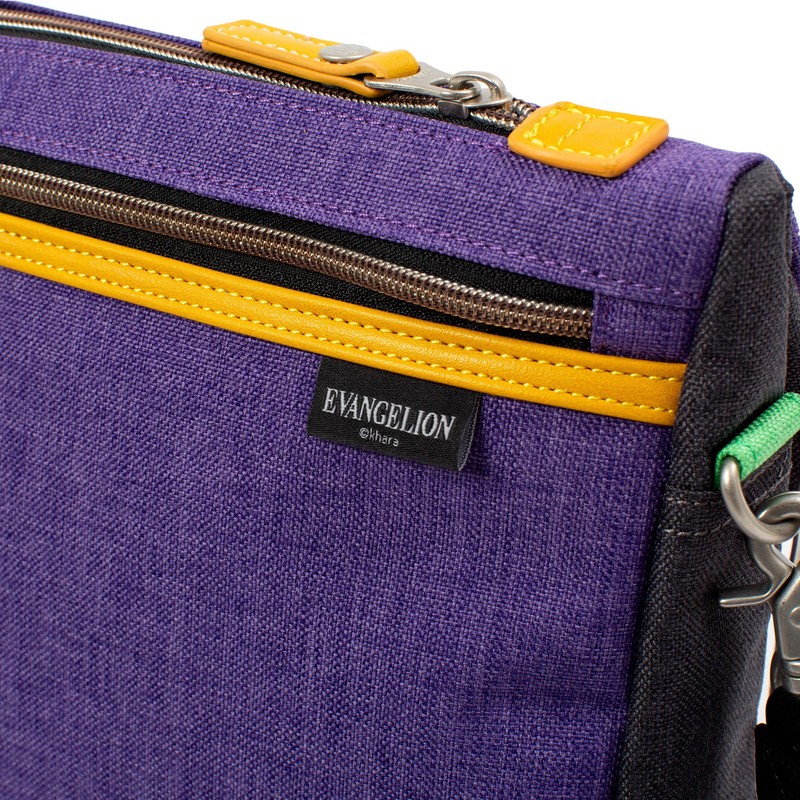 Mustache JEV-4000 Evangelion Collaboration Shoulder Bag, Heathered Polyester, Synthetic Leather,