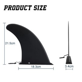 xlwen Removable Surfboard Fin Nylon, SUP Longboard Surfboard Fin, Centre Fin with Screw for Longboards, Surfboard, Inflatable Kayak and SUP Board (Black)