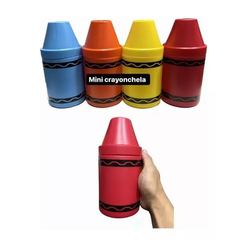 Vaso 10 Vaso Mini Forma De Lapizcrayola, Dulcero, Crayonchelita