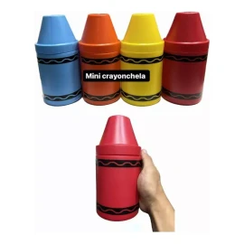 Vaso 10 Vaso Mini Forma De Lapizcrayola, Dulcero, Crayonchelita
