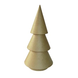 Décopatch - Ref NO002O - Thin Solid Christmas Tree - Papier Maché Object to Decorate - 15 x 15 x 30.5cm - Decorate with Décopatch Papers & PaperPatch Glue, Glitter, Paints