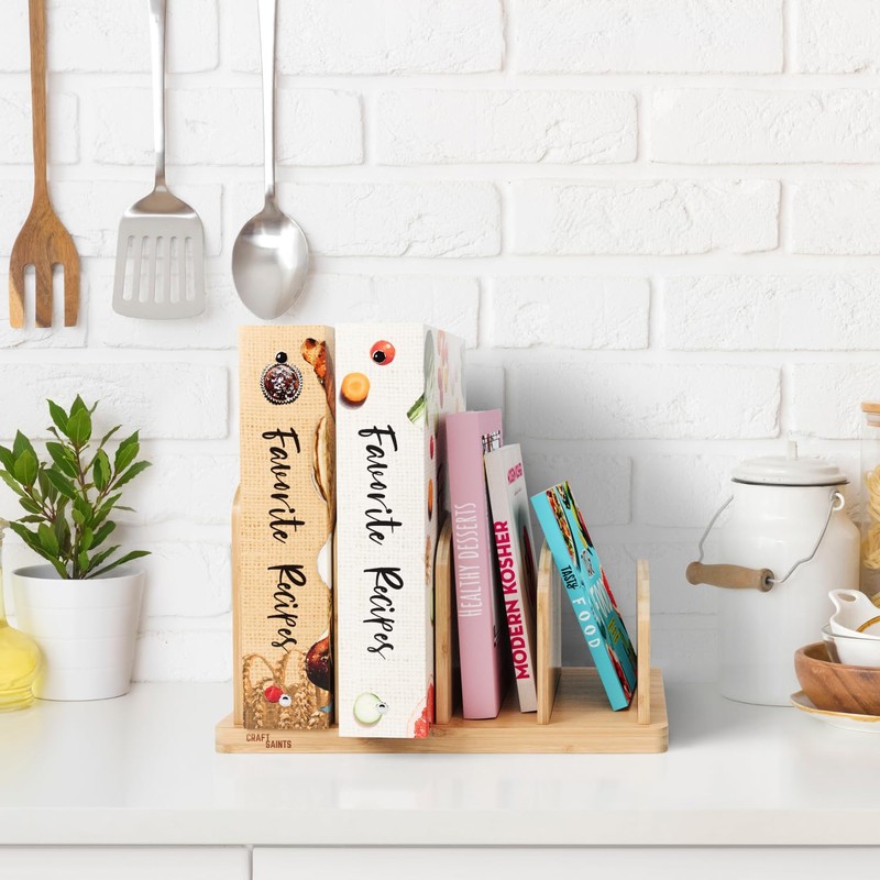 Cook Book Organizer, Recipe Holder Rack, Tabletop Stand for Convenient