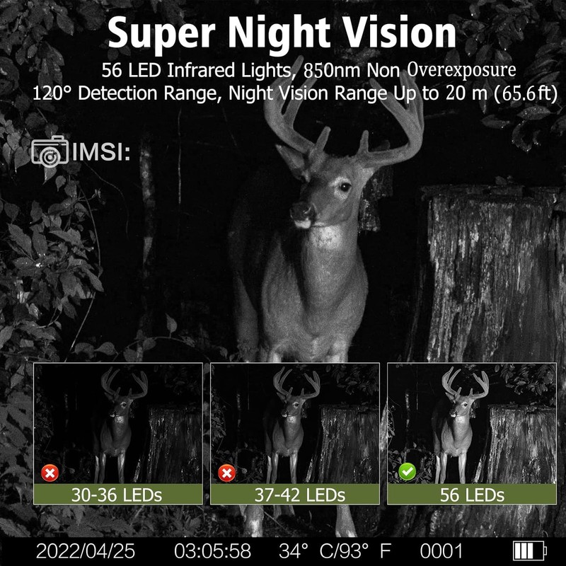 VanBangTec Wildlife Camera, 50MP 4K Trail Camera with Night Vision