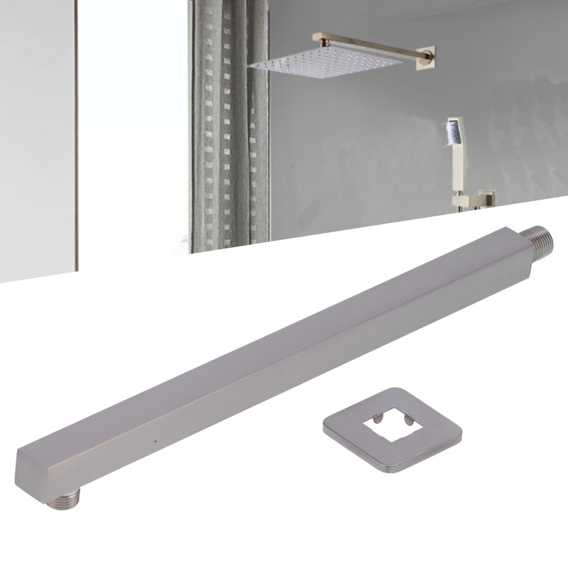 NPT1/2 Wall Mounted Shower Arm Brushed Concealed Stainless Steel Shower
