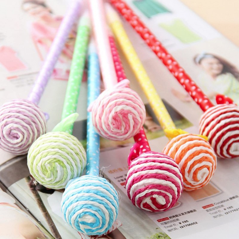 Xrten Lollipop Pen Set, Ballpoint Pen Set for Children, Pencil