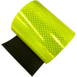 Nitto L Materials PHS-MAGNET100LY Fluorescent Lemon Prismatic Reflective Magnet Sheet, 3.9 inches (100 mm) x 3.3 ft (1 m)