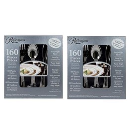 Reflections Heavyweight "Looks Like Silver" Disposable Flatware, 160 Piece (Pack of 2)