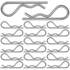 Clip Pin R Pin Cotter Pin Stainless Steel Wire Diameter 0.1 inch (3 mm) Length 2.6 inches (65 mm) Pack of 20 Clip Pins R Spring Cotter Tweezers Snap Pins for Automobiles, Machinery, Repair