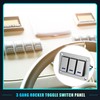 X AUTOHAUX 3 Gang Rocker Switch Panel 3 Pin on