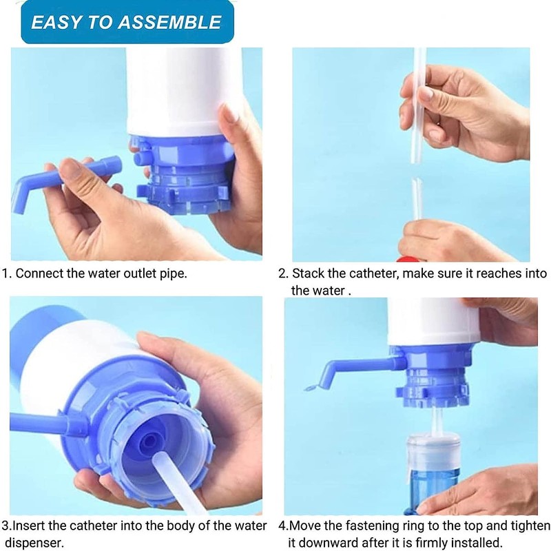 2-Pack 5 Gallon Water Pump, Manual Water Jug Dispenser Hand
