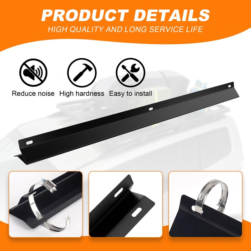 39.37 in Roof Rack Wind Deflector, Van Roof Rack Wind