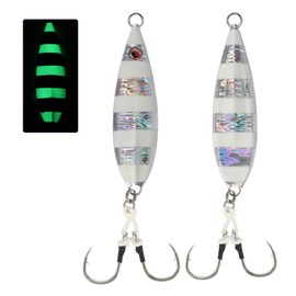 LITTMA Slow Pitch Jigs Slow Fall Pitch Fishing Lures Flat Fall Jigs Slow Pitch Jigging Lures Heavy Metal Jigs