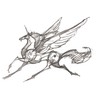 Decorative Metal Pegasus Unicorn Sculpture, Gold and Silver, Steampunk Style