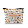 Indonesia Lover Gift Indonesia Landmarks Indonesia City Cosmetic Bag Indonesian