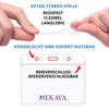 Transparent plastic ID sleeves, in 105 x 75 mm format,