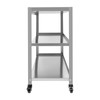 Heavy Duty Stainless Steel Utility cart, Industrial Serving Cart W/Wheels,