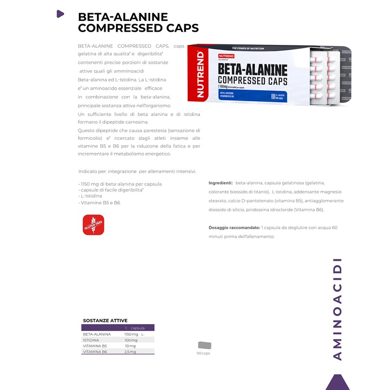 NUTREND Beta-Alanine Compressed Capsules, 90-Count