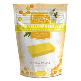Hyoola Yellow Beeswax Block- 100% Natural - Premium Cosmetic Grade - Pure Beeswax Bars - 1 Pound - Triple Filtered Easy Melt Bees Wax Sticks