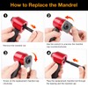 YUZES 1/4-20 Rivet Nut Tool Tip, Replacement Mandrel, Compatible 30