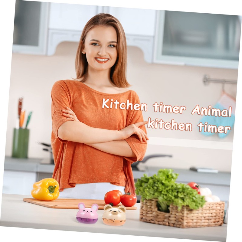 Alipis Mechanical Kitchen Timer Cartoon Countdown Timer for Cooking Baking