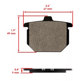 Caltric Brake Pads for Honda CB750F 1977 1978 1979 1980 Front Rear Motorcycle Pads