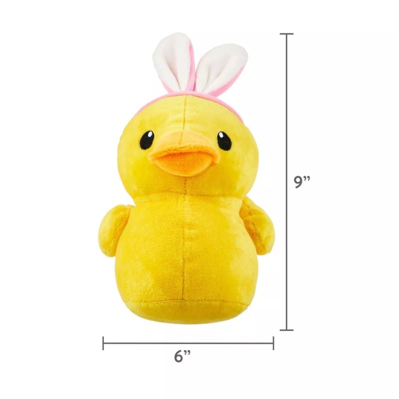 Way To Celebrate 9" Duck With Bunny Ears Plush Stuffed