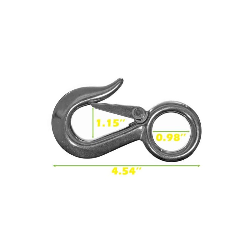 Rope & Cord Spring-Loaded Rigid Eye Safety Hook – Utility,