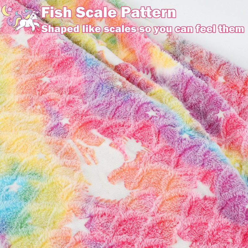 Catalonia Classy Glow in The Dark Mermaid Tail Blanket, Soft