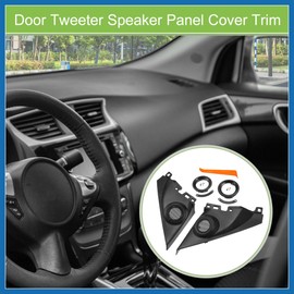 A ABSOPRO Interior Front Car Door Speaker Window a Pillar Cover Trim Tweeter Speaker Panel Fit for Honda Civic 2016-2019 with Screwdriver and Screws ABS Black - Pack of 2 Item Replacement
