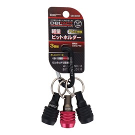DBLTACT DBH-BR3K Lightweight Bit Holder Set of 3, Matte Black Red